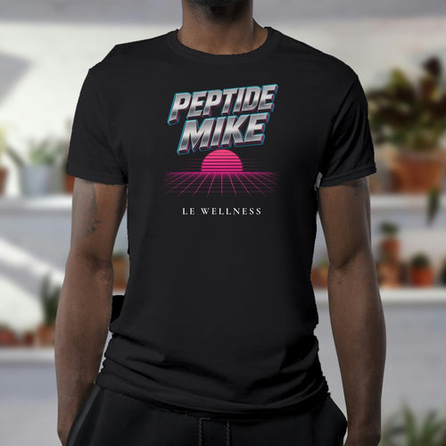 Peptide Mike Tee – 80s Neon, Black